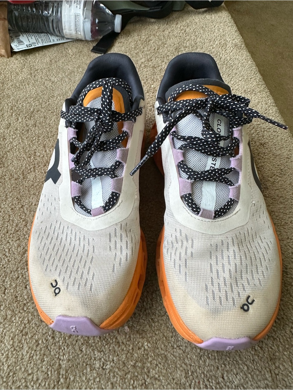 On Running Women's Athletic Sneakers in White, Orange & Purple